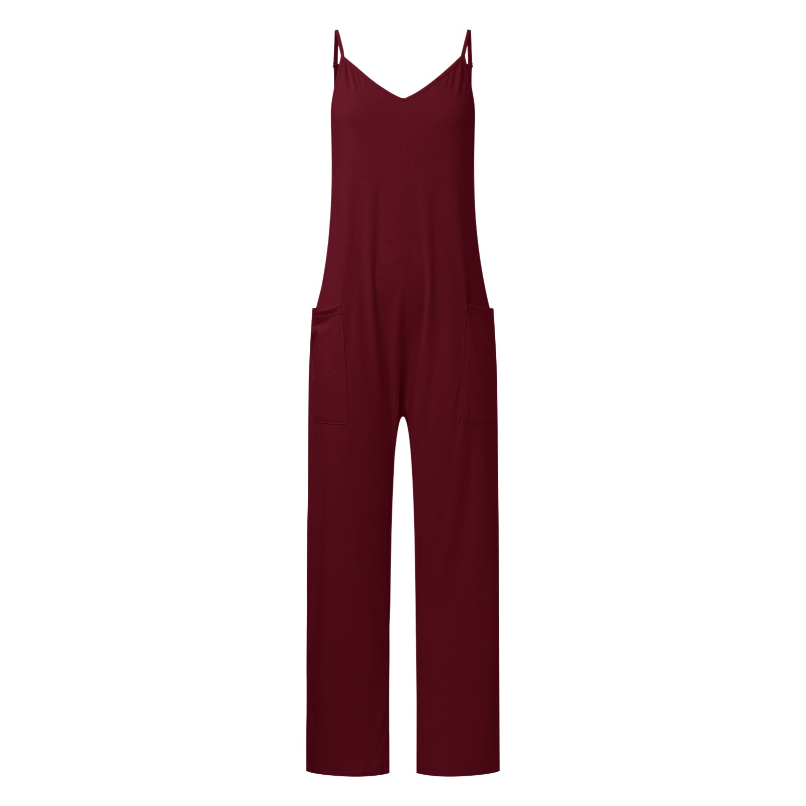 thumbnail image 5 of Mono holgado de verano para mujer 2025: tirantes, diseño con bolsillos grandes, tejido ligero de poliéster, tallas estadounidenses S-XXL, ideal para llevar en situaciones informales y de vacaciones., 5 of 5